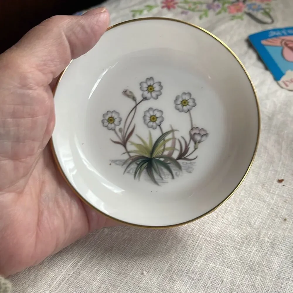 Vintage Royal Worcester Wild Daisy trinket dish or pin tray